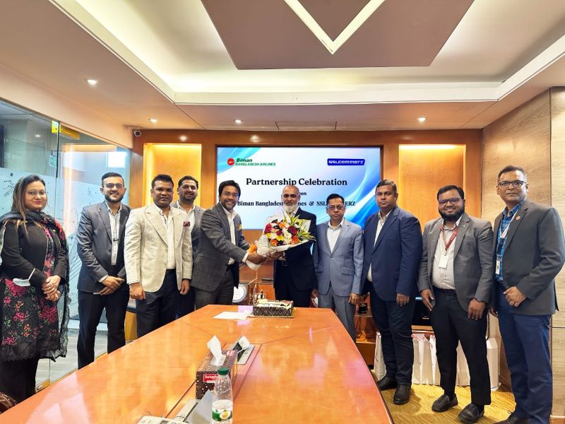 বিমান বাংলাদেশের অনলাইন টিকিট কেনা সহজ করল এসএসএলকমার্জ